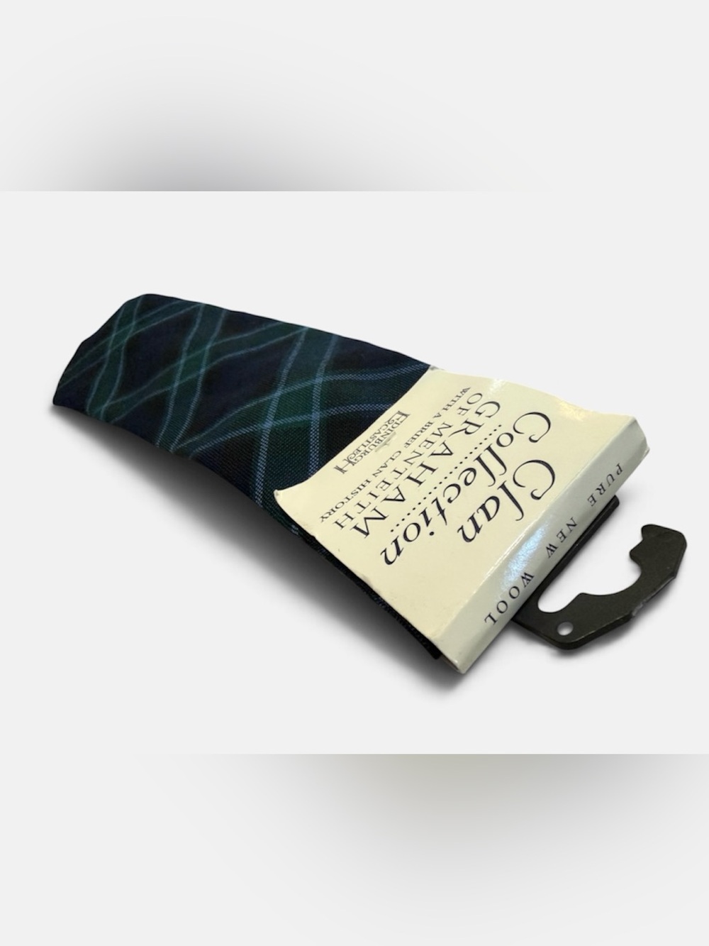 Men's Green Plaid Wool Tie
